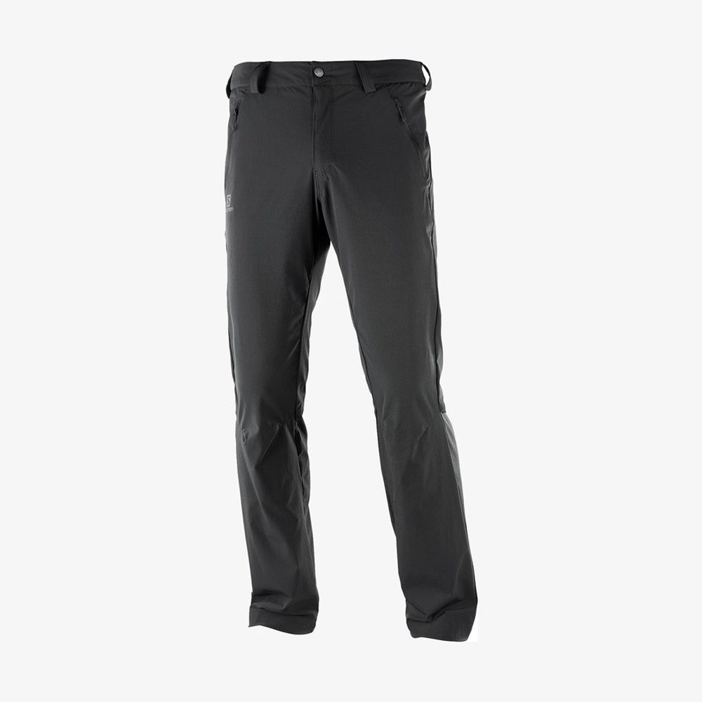 Men\'s Salomon WAYFARER STRAIGHT LT Pants Black | VSWICQ-241