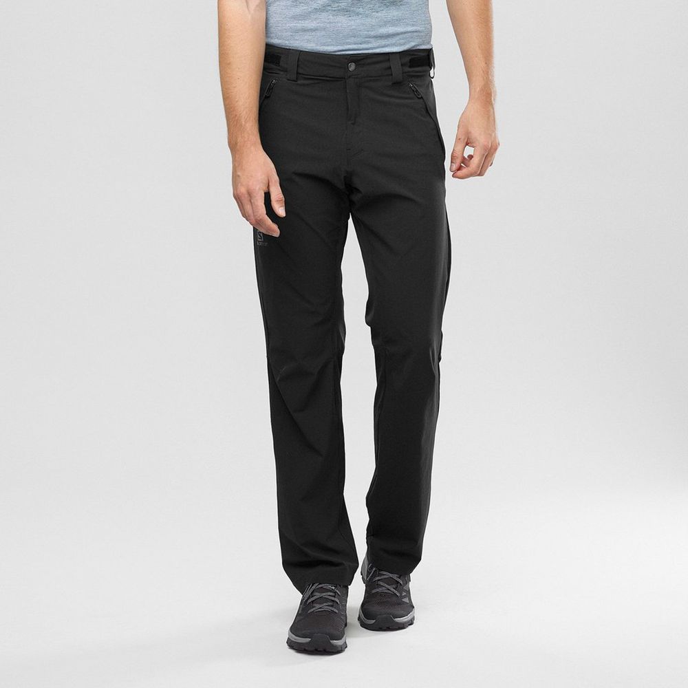 Men\'s Salomon WAYFARER STRAIGHT Pants Black | JOMKUC-089