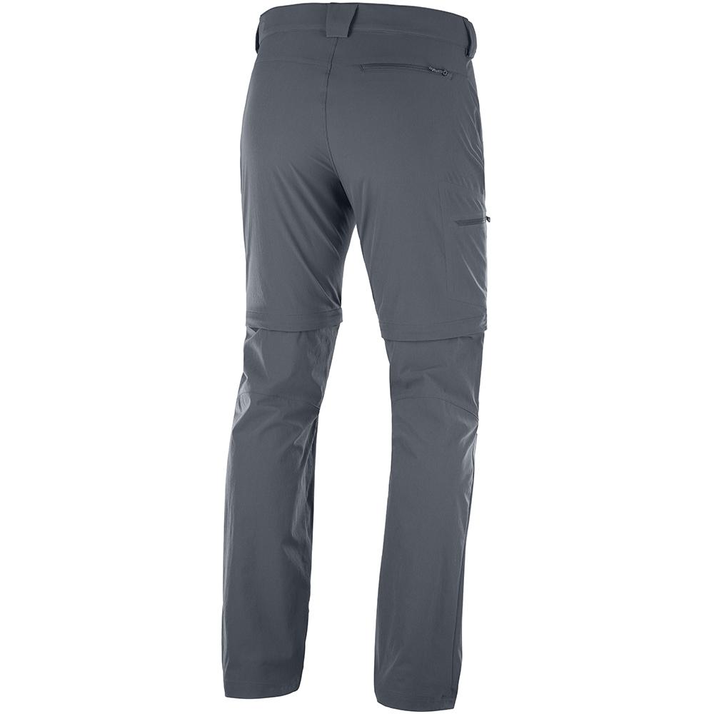 Men's Salomon WAYFARER STRAIGHT ZIP M Pants Black | DPSCGF-361