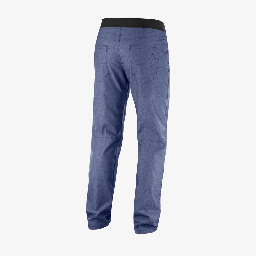 Men's Salomon WAYFARER TAPERED DENIM Pants Indigo | TECFQK-835