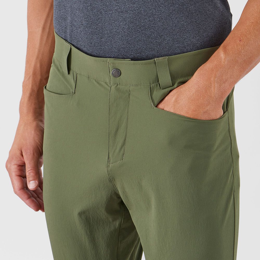 Men's Salomon WAYFARER TAPERED Pants Olive | GWJAZE-931