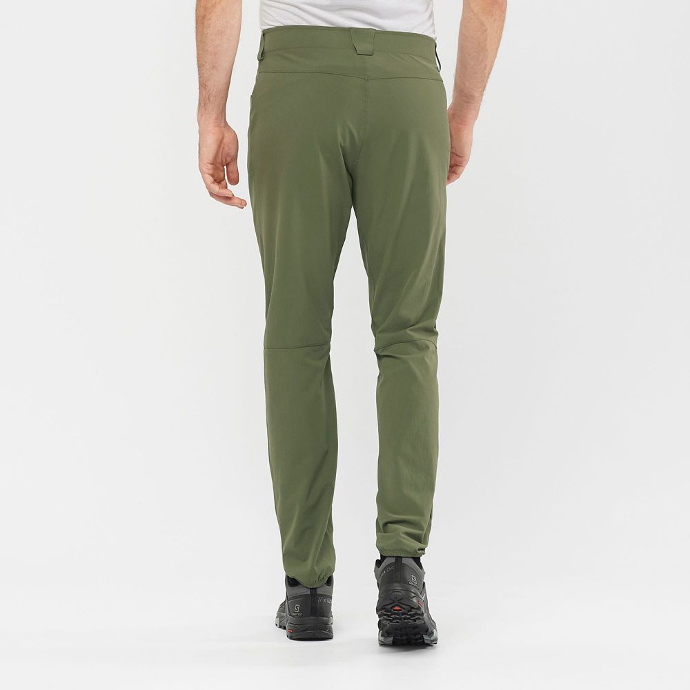 Men's Salomon WAYFARER TAPERED Pants Olive | GWJAZE-931