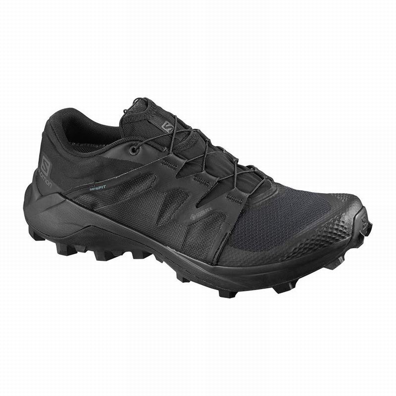 Men\'s Salomon WILDCROSS GTX Trail Running Shoes Black | POXKAT-463