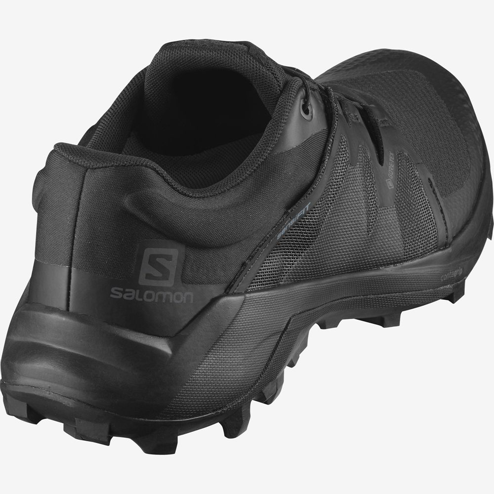 Men's Salomon WILDCROSS GTX Trail Running Shoes Black | SAZXOL-546