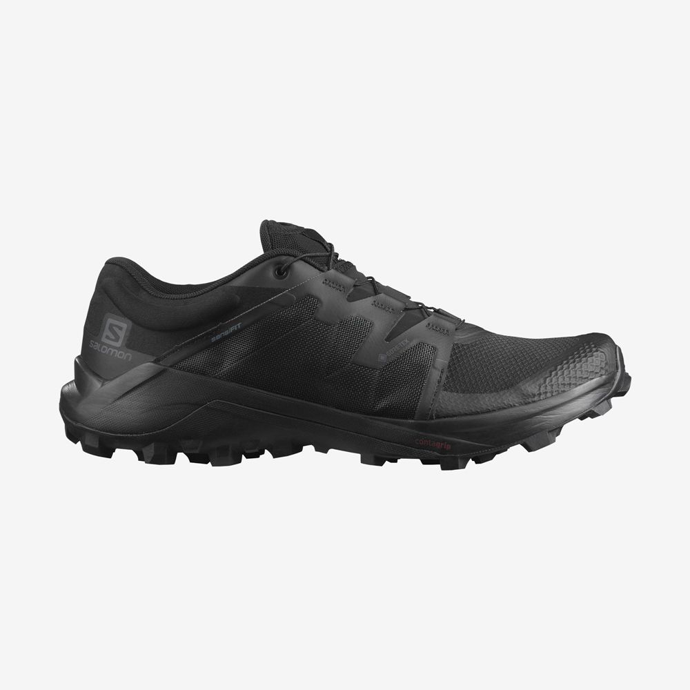 Men\'s Salomon WILDCROSS GTX Trail Running Shoes Black | SAZXOL-546