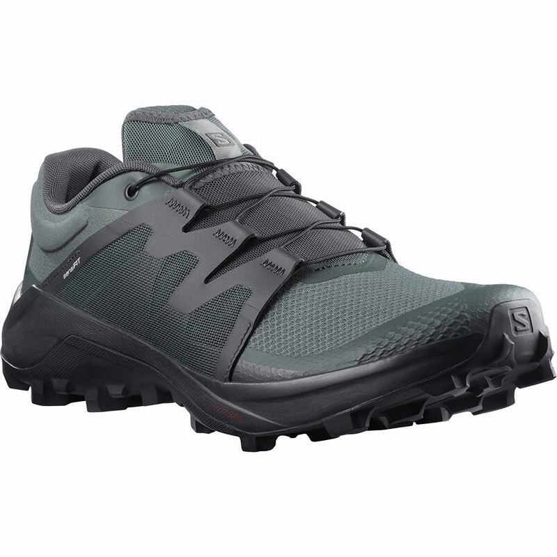 Men's Salomon WILDCROSS Trail Running Shoes Green | FEZARW-263