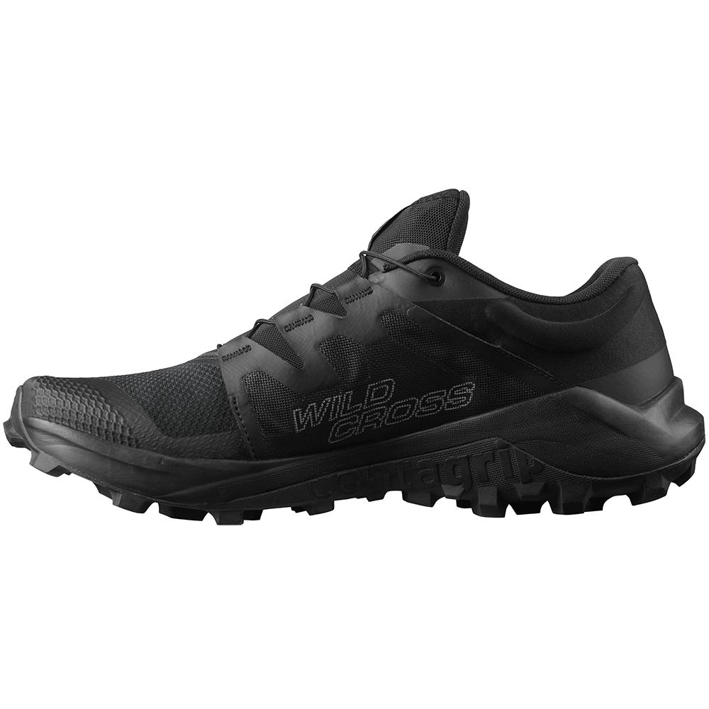 Men's Salomon WILDCROSS Trail Running Shoes Black | IZCEDT-539