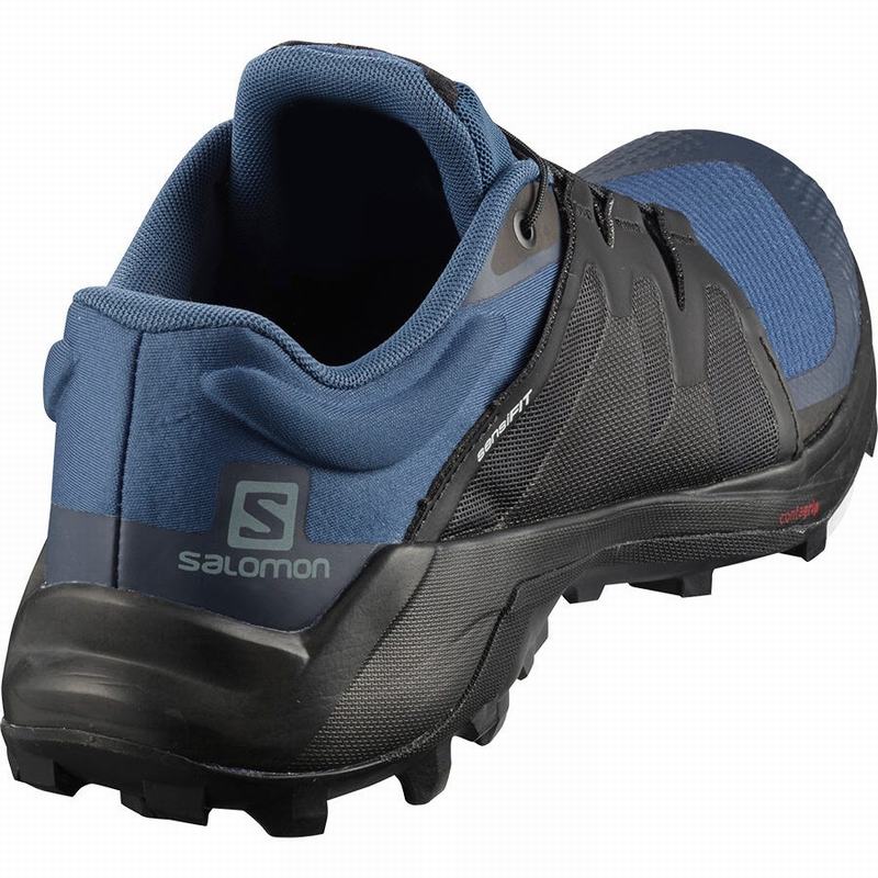 Men's Salomon WILDCROSS Trail Running Shoes Navy / Black | ZWECQA-241