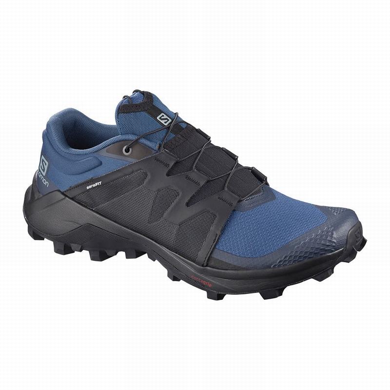 Men\'s Salomon WILDCROSS Trail Running Shoes Navy / Black | ZWECQA-241