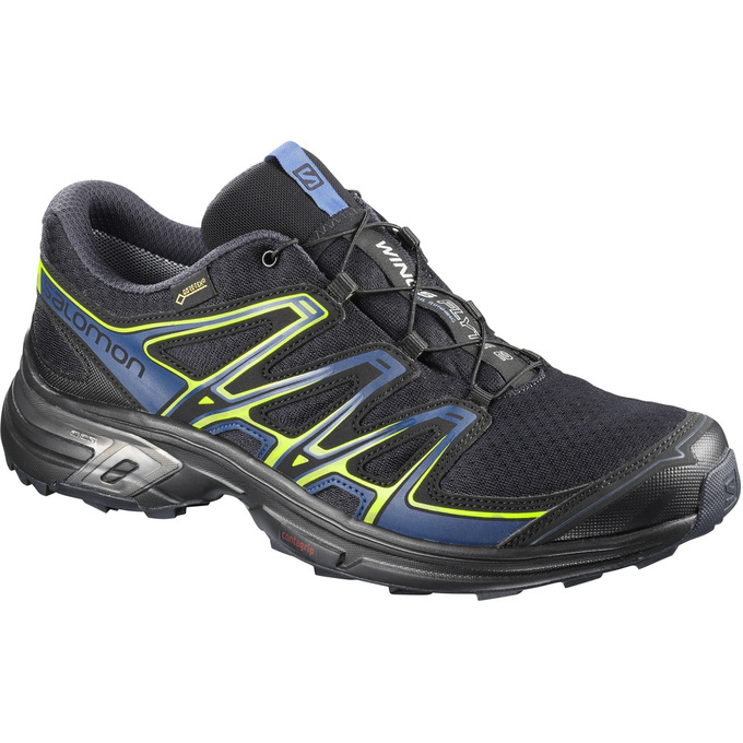 Men\'s Salomon WINGS FLYTE 2 GTX Trail Running Shoes Black | CVDBEP-082