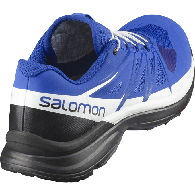 Men's Salomon WINGS PRO 3 Trail Running Shoes Blue / White / Black | CWAHNG-420