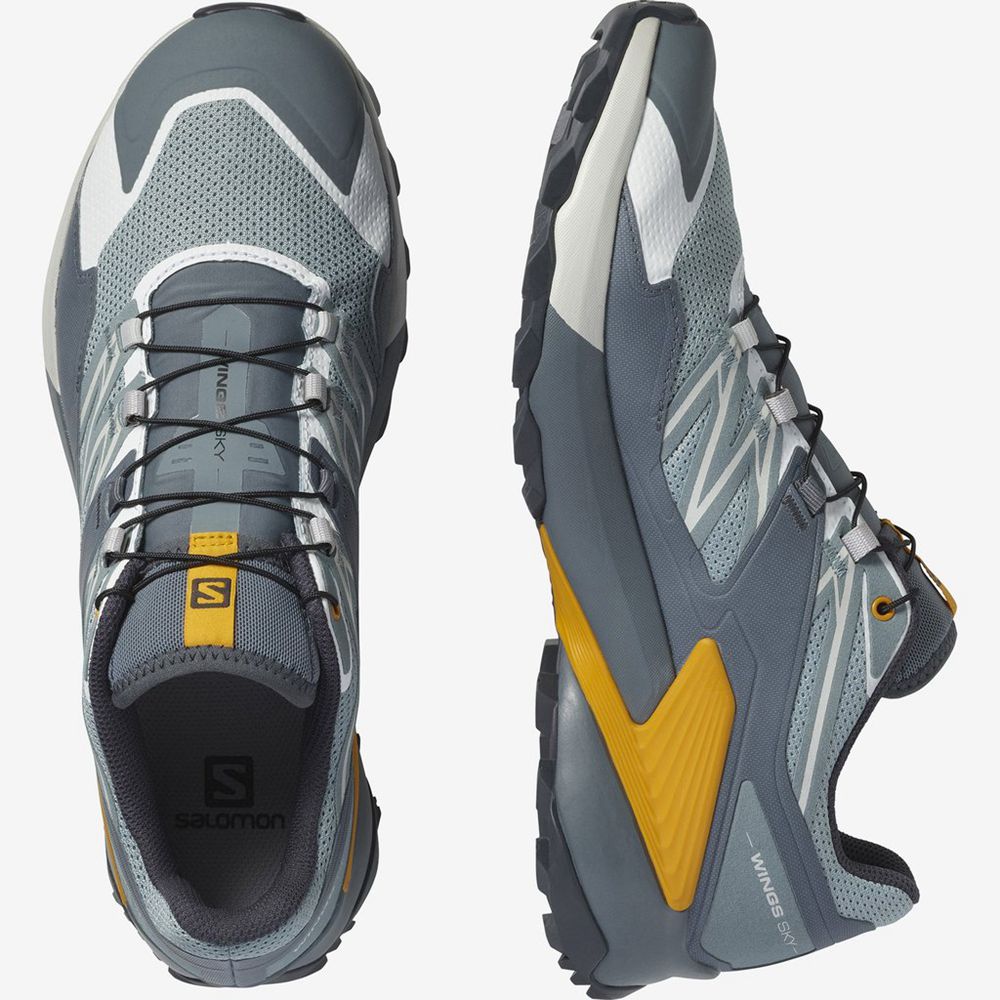 Men's Salomon WINGS SKY Trail Running Shoes Slategray | XUMEIN-548