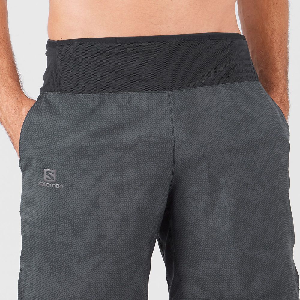 Men's Salomon XA 7 M Shorts Black | XQHWEG-514