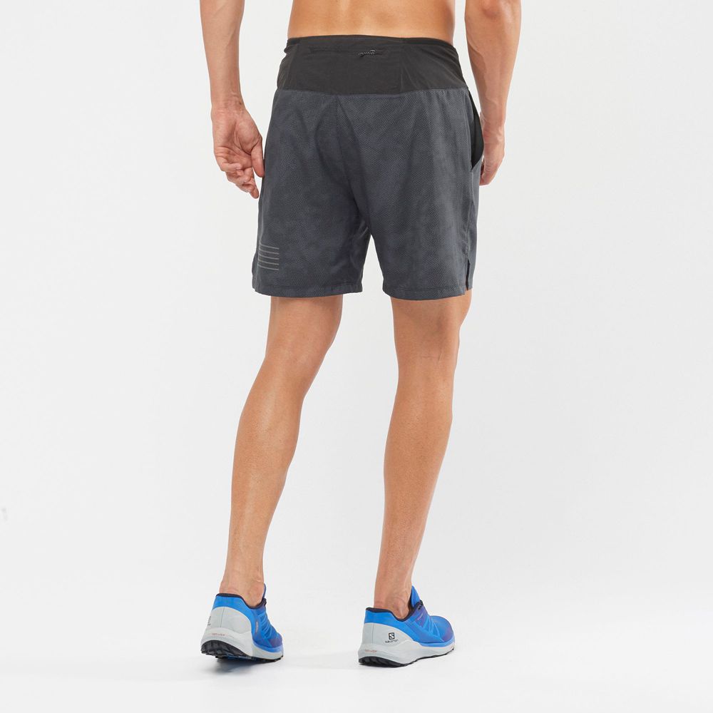 Men's Salomon XA 7 M Shorts Black | XQHWEG-514
