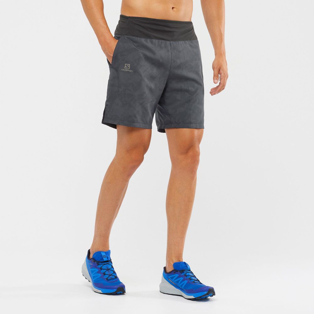 Men\'s Salomon XA 7 M Shorts Black | XQHWEG-514