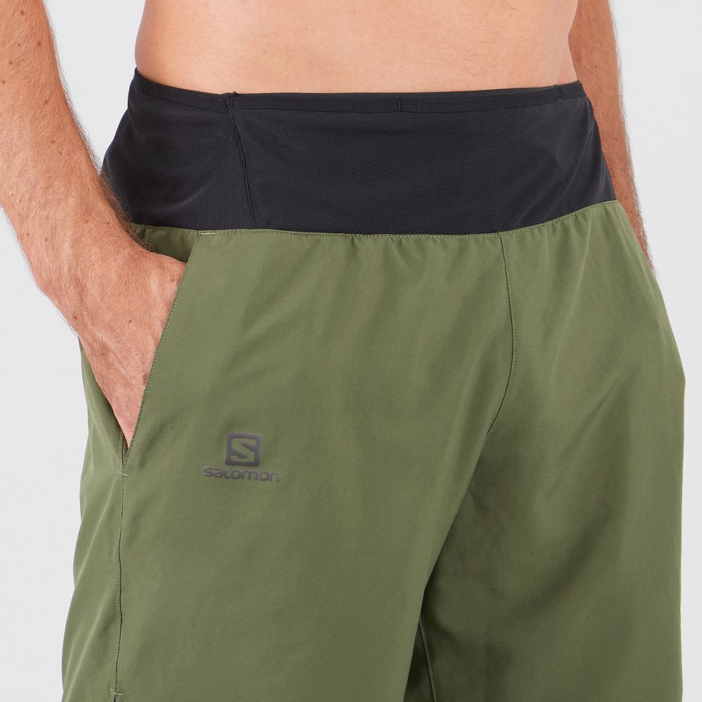 Men's Salomon XA 7 M Shorts Olive | OHVTJA-857