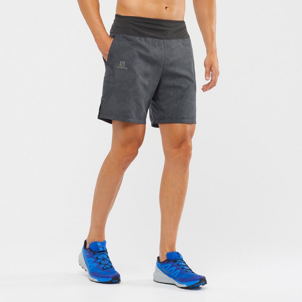 Men\'s Salomon XA 7 Shorts Black | BGEXWM-178