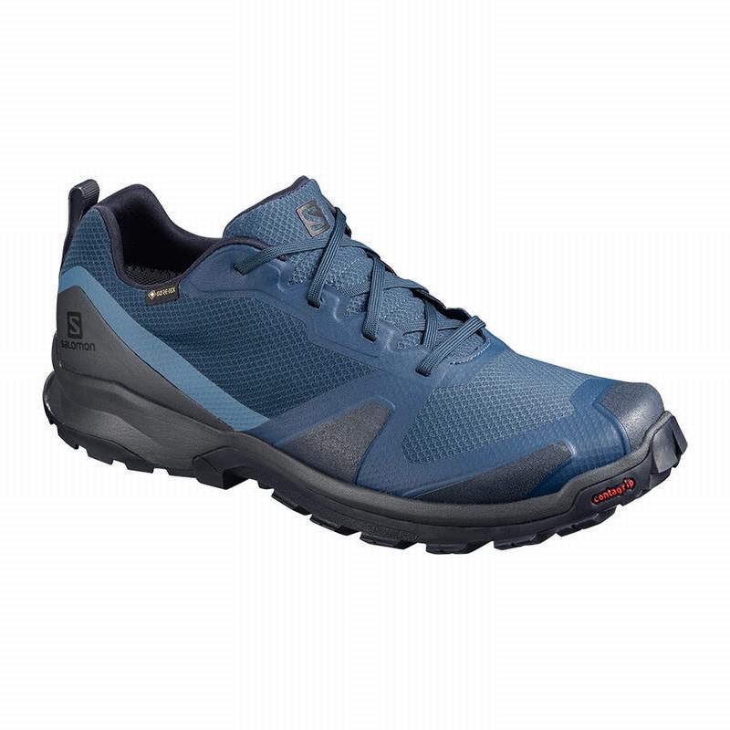 Men\'s Salomon XA COLLIDER GTX Trail Running Shoes Navy / Black | SYWHVP-586