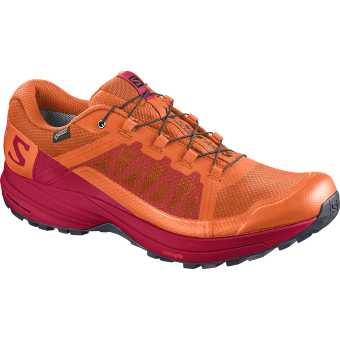 Men\'s Salomon XA ELEVATE GTX Trail Running Shoes Red / Orange | SQEVWD-634