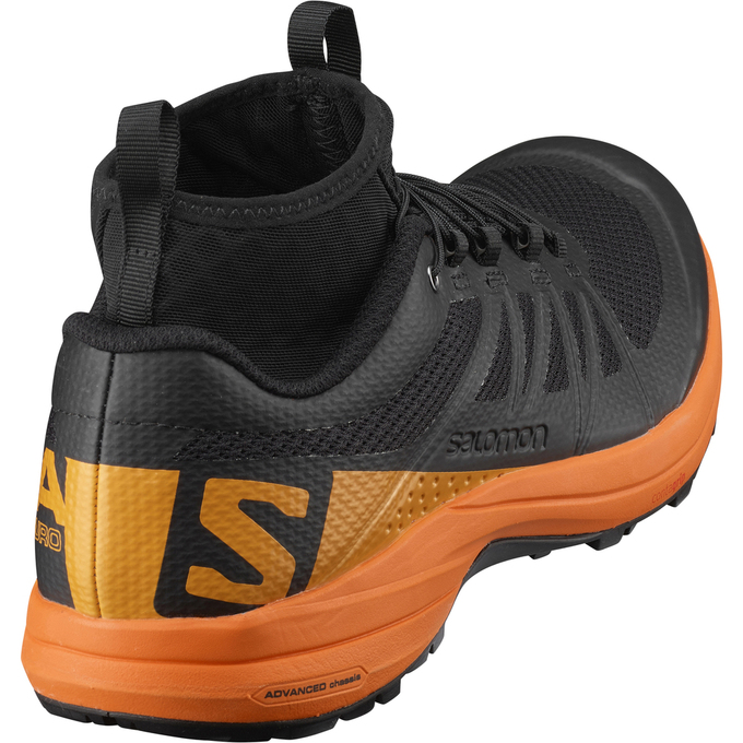 Men's Salomon XA ENDURO Trail Running Shoes Black / Orange | YSLDVG-437