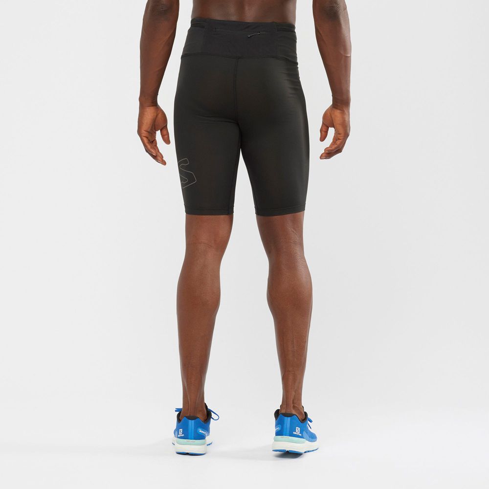 Men's Salomon XA HALF M Tights Black | YMXAPI-198