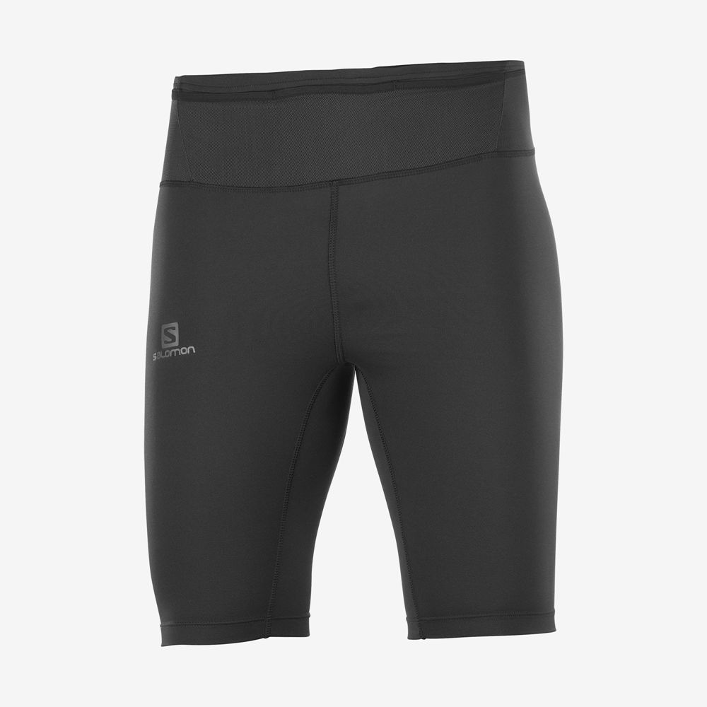 Men's Salomon XA HALF M Tights Black | YMXAPI-198