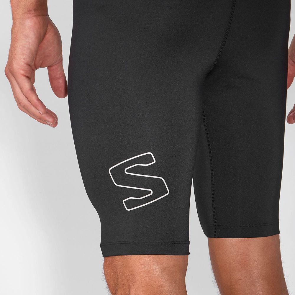 Men's Salomon XA HALF M Tights Black | YMXAPI-198