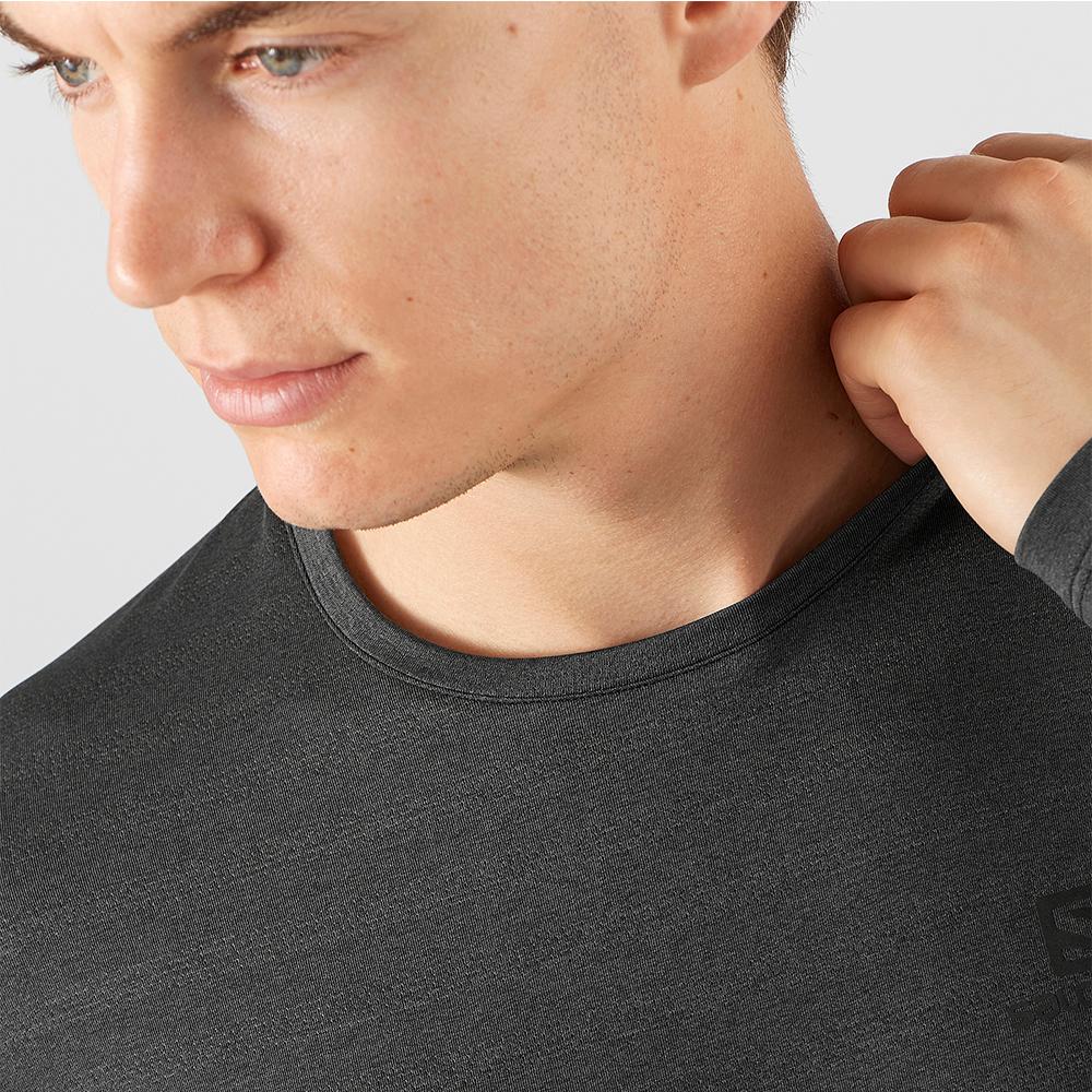 Men's Salomon XA LS M T Shirts Black | MACIGP-932