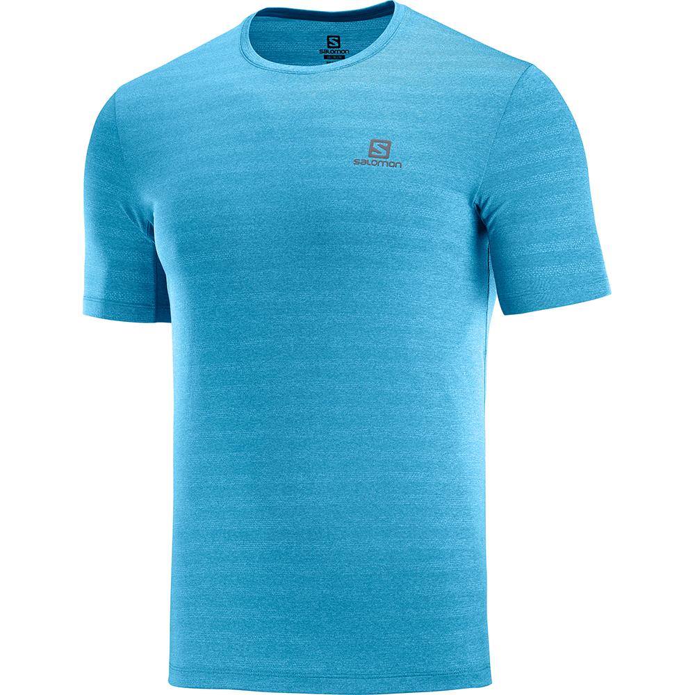 Men\'s Salomon XA M T Shirts Blue | ERVTDA-981