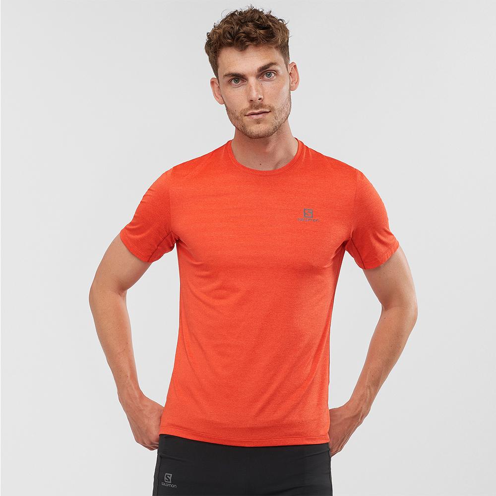 Men's Salomon XA M T Shirts Orangered | EAVQNM-058
