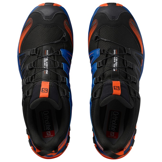 Men's Salomon XA PRO 3D GTX LTD Trail Running Shoes Black / Orange / Blue | OWPTLR-109