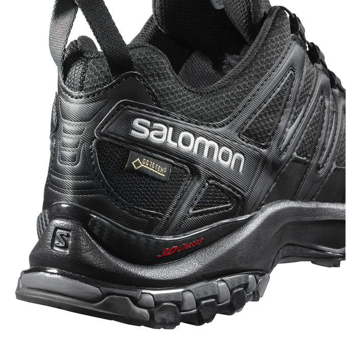 Men's Salomon XA PRO 3D GTX Trail Running Shoes Black / Red | TCSJLV-916
