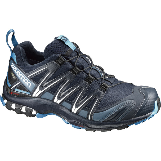 Men\'s Salomon XA PRO 3D GTX Trail Running Shoes Navy | WMZOYR-580