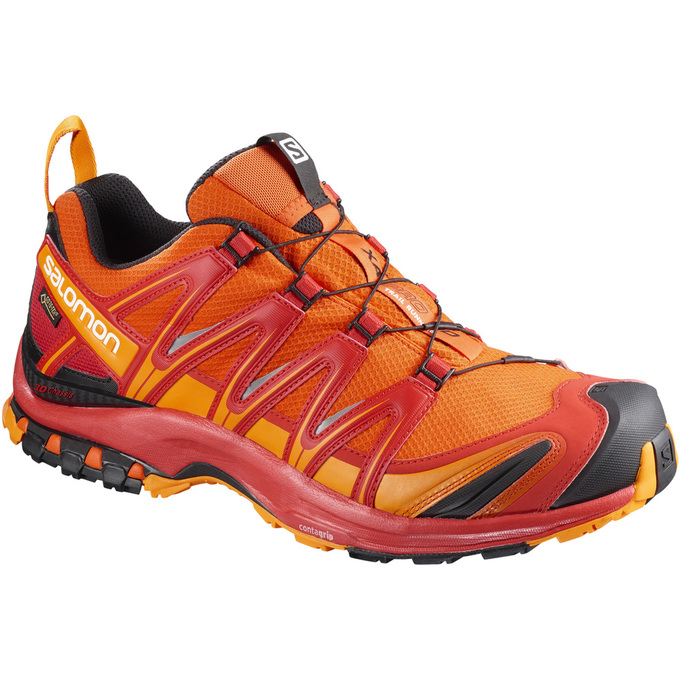 Men\'s Salomon XA PRO 3D GTX Trail Running Shoes Orange | ZJFOKH-931