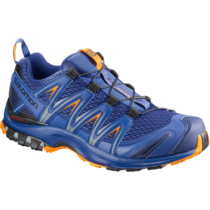 Men\'s Salomon XA PRO 3D Trail Running Shoes Deep Blue | NMKHFT-049