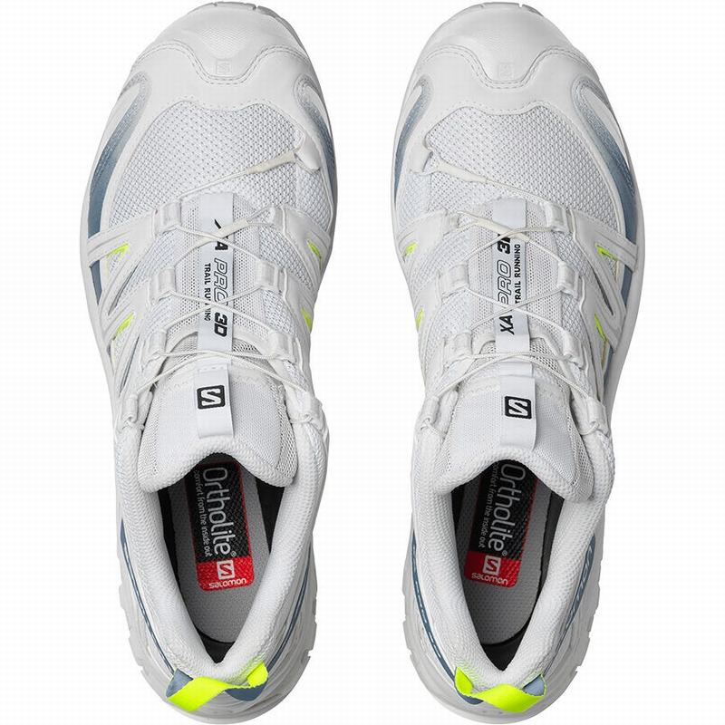 Men's Salomon XA PRO 3D Trail Running Shoes White / Blue | PEAUMB-368