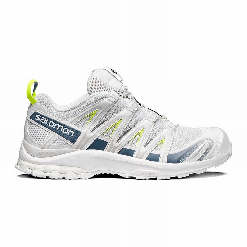 Men\'s Salomon XA PRO 3D Trail Running Shoes White / Blue | PEAUMB-368