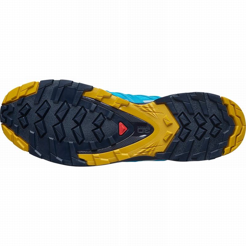 Men's Salomon XA PRO 3D V8 GORE-TEX Hiking Shoes Blue | AUHNQG-160
