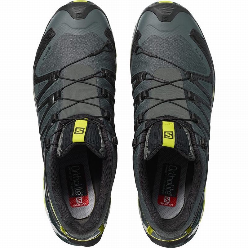 Men's Salomon XA PRO 3D V8 GORE-TEX Hiking Shoes Black / Light Green | MIQEHF-730