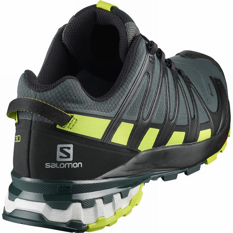 Men's Salomon XA PRO 3D V8 GORE-TEX Hiking Shoes Black / Light Green | MIQEHF-730