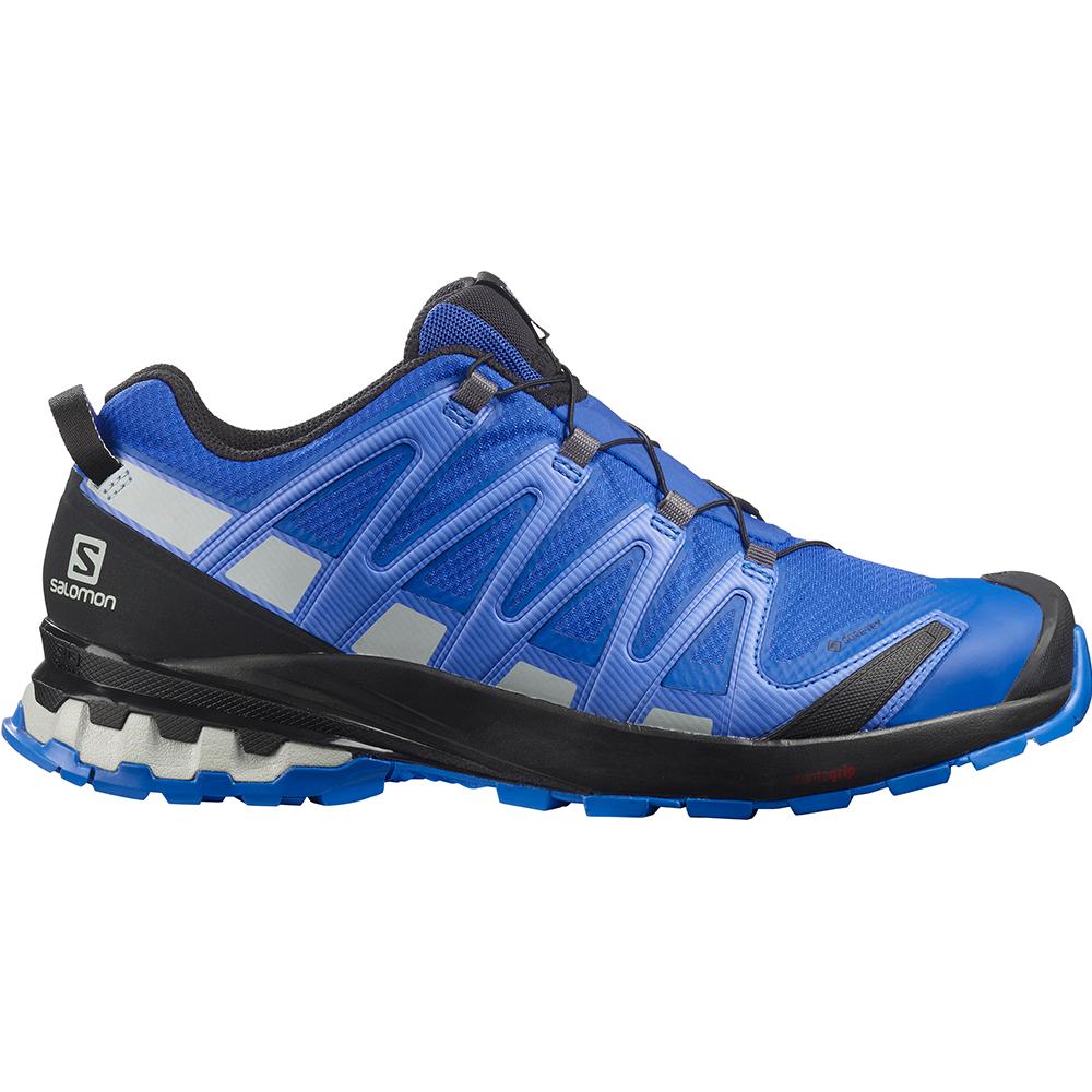 Men's Salomon XA PRO 3D V8 GORE-TEX Trail Running Shoes Navy | KFSTUD-971