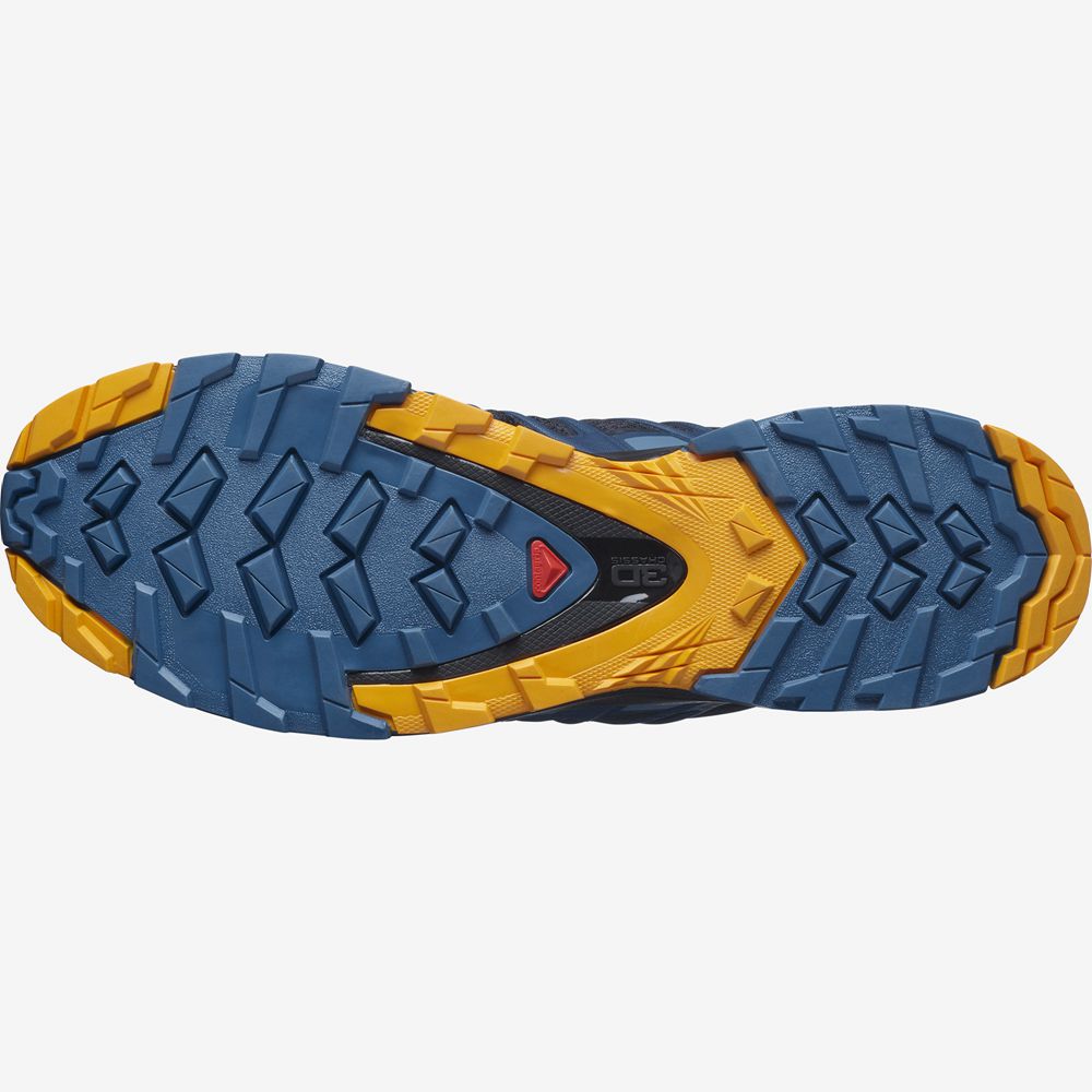 Men's Salomon XA PRO 3D V8 Trail Running Shoes Dark Denim | YWKDUI-680