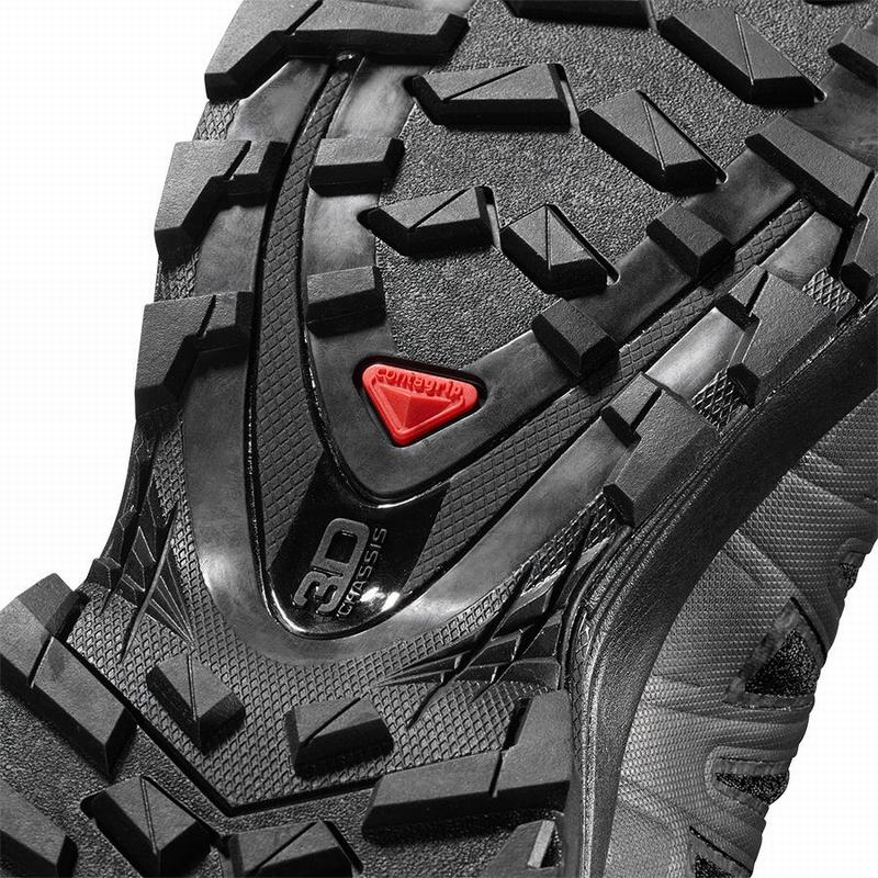 Men's Salomon XA PRO 3D V8 WIDE Hiking Shoes Black | RHGOAB-418