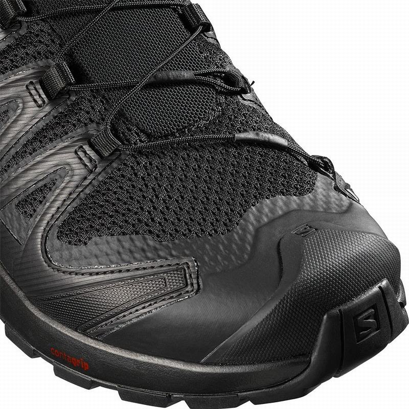 Men's Salomon XA PRO 3D V8 WIDE Hiking Shoes Black | RHGOAB-418