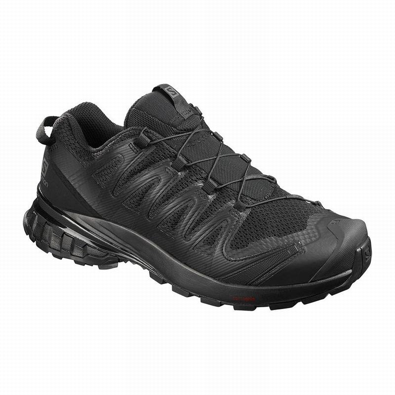 Men\'s Salomon XA PRO 3D V8 WIDE Hiking Shoes Black | RHGOAB-418