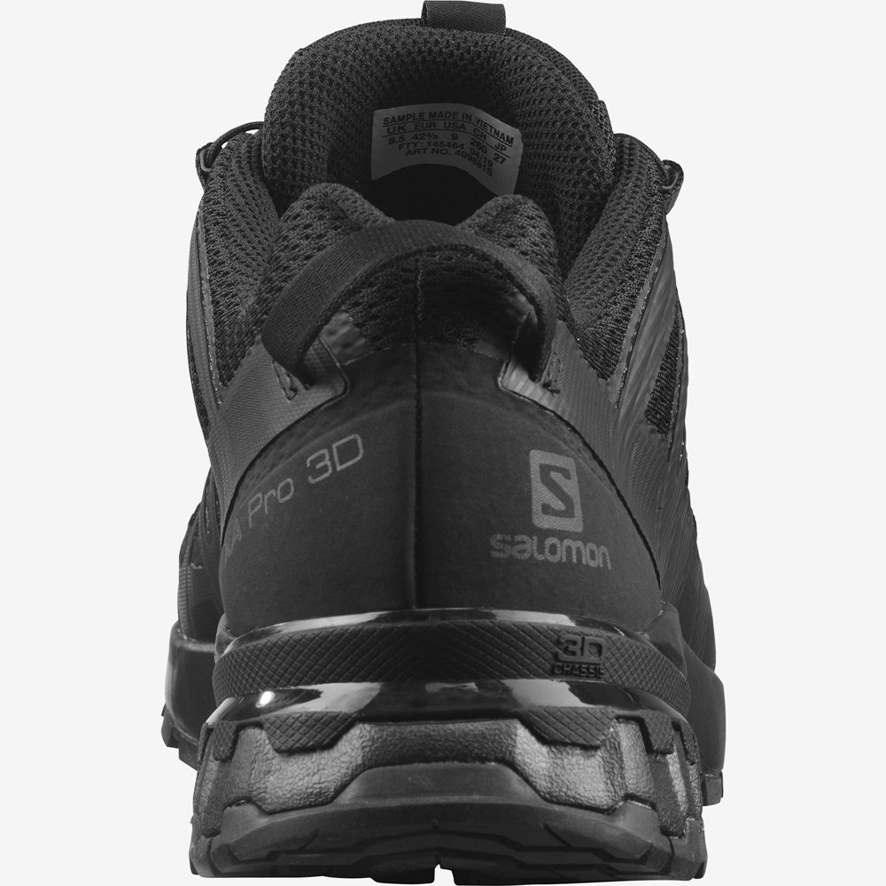 Men's Salomon XA PRO 3D V8 WIDE Trail Running Shoes Black | EBFVNH-578