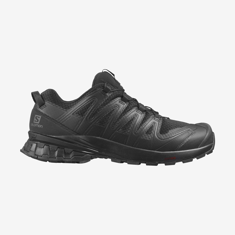 Men\'s Salomon XA PRO 3D V8 WIDE Trail Running Shoes Black | EBFVNH-578