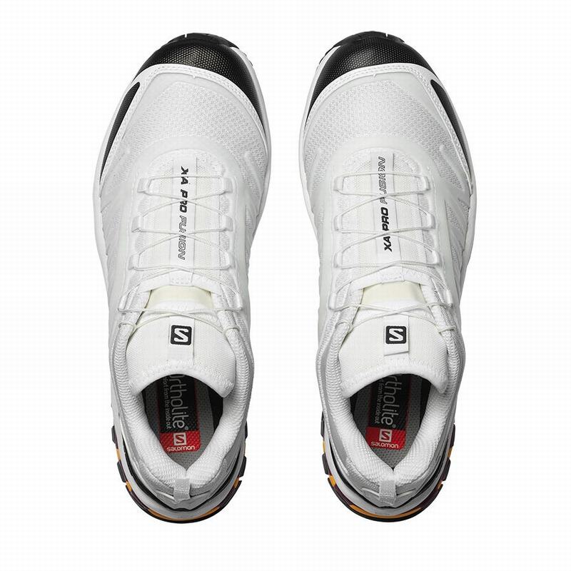 Men's Salomon XA-PRO FUSION ADVANCED Trail Running Shoes White / Black | HXROJN-386