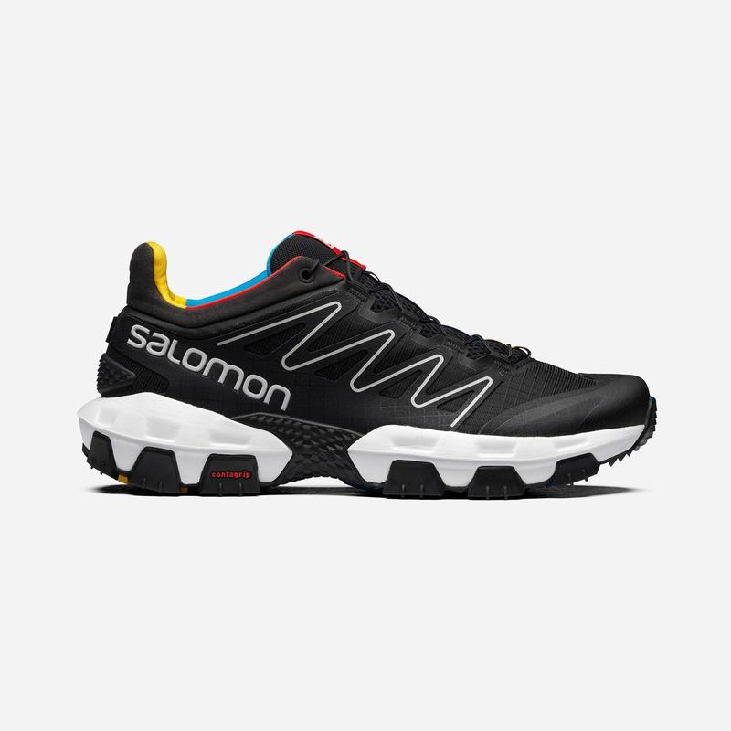 Men\'s Salomon XA PRO STREET Trail Running Shoes Black / White | KMSNID-693