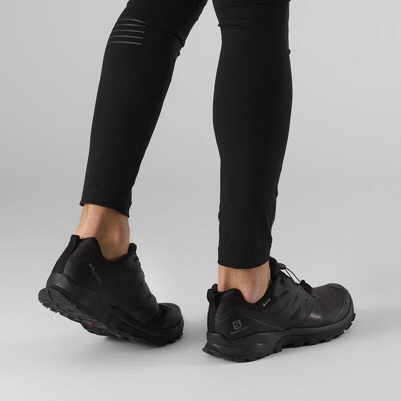Men's Salomon XA ROGG GTX Hiking Shoes Black | WBRKJZ-460